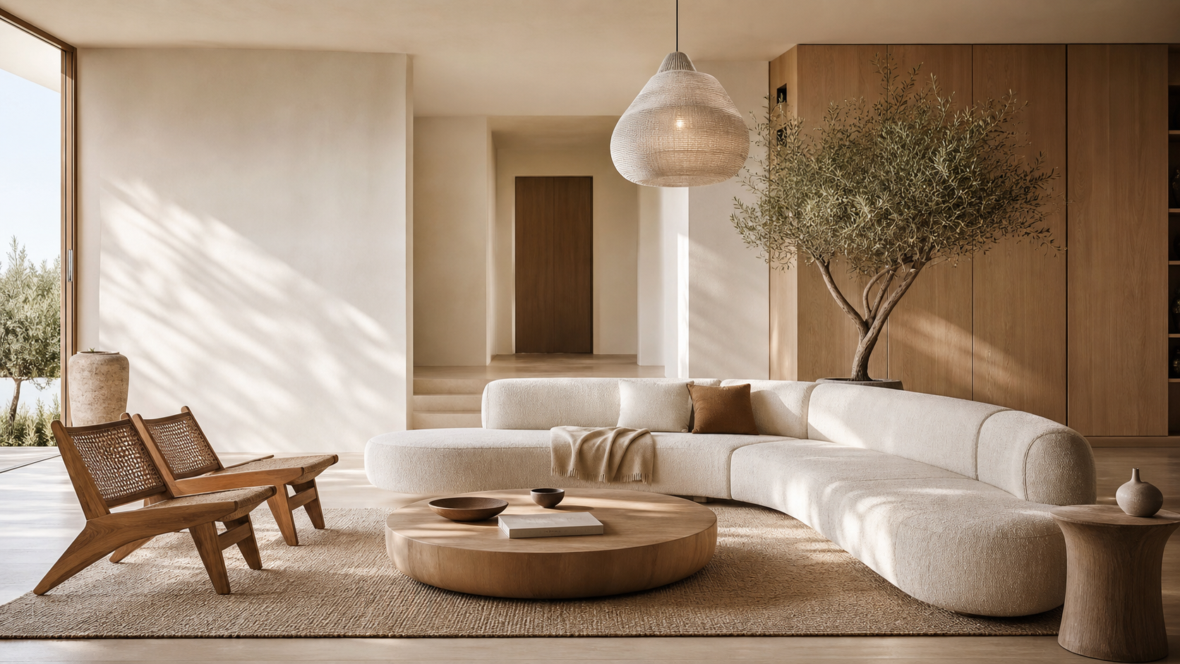 Warm contemporary living room
